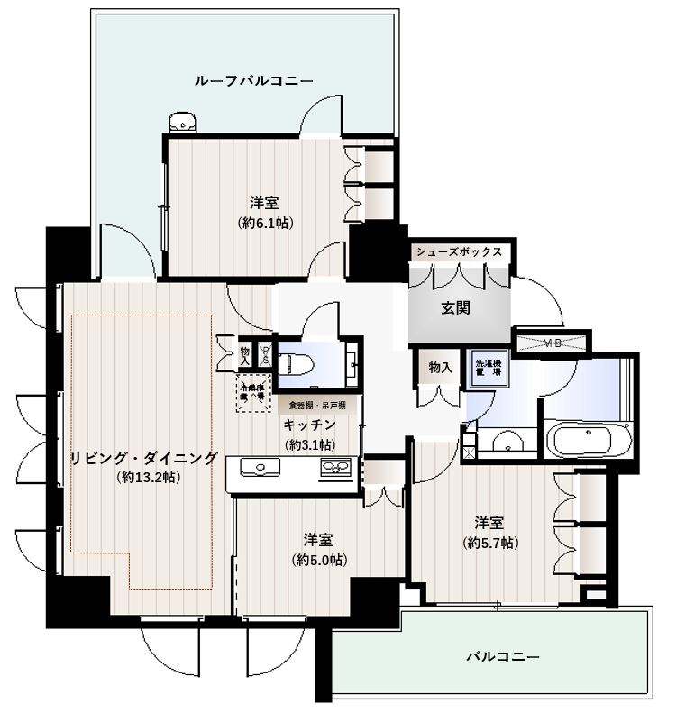 ザ・パークハウス三田ガーデンレジデンス＆タワー 616号室